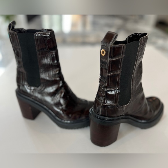 Louise Et Cie - Chelsea Platform Boots in Mahogany - Picture 4 of 4